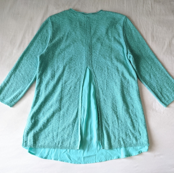 Two by Vince Camuto Open back Knit Tunic Top Mint Green Women's Size Medium - Picture 9 of 9